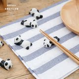 创意可爱陶瓷筷子架 卡通熊猫筷架筷子托 时尚厨房摆台餐具用品