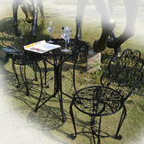 铁艺花式园艺户外休闲桌椅咖啡店奶茶店桌椅组合三件套 厂家定做