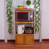 餐边柜实木现代简约储物柜微波炉电器柜碗碟柜厨房收纳柜茶水边柜