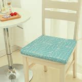 欧式田园蓝色布艺餐桌椅垫可爱小清新卡通环保印花海绵餐椅坐垫