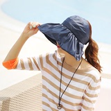椰子家韩国代购夏凉帽女防晒可折叠沙滩帽防紫外线遮阳帽大沿帽子
