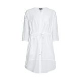 C＆A女式镂空刺绣系带白衬衫 纯棉长款CA200166273