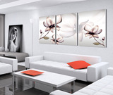 洁白娇嫩客厅花卉装饰画沙发背景墙壁画现代时尚无框画挂画三联画