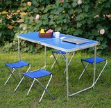 双杆升级户外折叠组合桌椅铝合金摆摊桌子便携式野餐烧烤餐桌包邮