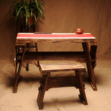 共鸣箱式烧桐木古琴桌、可拆卸古琴桌凳/全实木书法桌/仿古国学桌