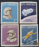 阿尔巴尼亚邮票1965年空间飞行4全 有贴  目录4.6美元 特价