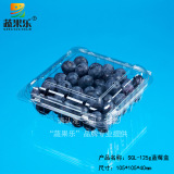 一次性透明水果盒 125克蓝莓透明包装盒子 一次性塑料水果盒