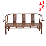 红木家具中式实木躺椅客厅古典三人沙发全鸡翅木圈椅三人座太师椅