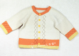 纯手工编织男女宝宝羊绒开衫　婴儿加厚保暖毛衣针织衫