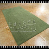 简约纯毛地毯绿色驼色花朵地毯羊毛地毯客厅茶几地毯卧室地毯定做