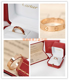 【正品代购】Cartier卡地亚18K玫瑰金黄金LOVE窄版戒指B4085200