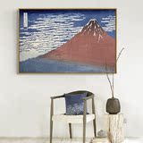 日式装饰画客厅餐厅沙发背景墙富士山大海风景书房玄关挂画壁画