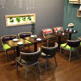 欧式餐厅餐椅实木家具皮椅子北欧原木咖啡厅甜品店皮革软包餐厅椅