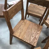 老榆木纯实木餐椅椅子家用凳子LOFT复古做旧咖啡厅靠背椅整装