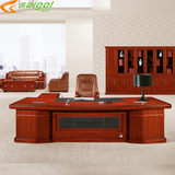Saigol现代大班台板式总裁桌新款实木老板办公桌红木家具懂事长桌