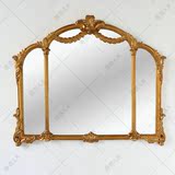 1.2米高档实木欧法式镜子别墅玄关壁挂镜样板房间背景墙贴装饰镜