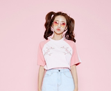 韩国直邮Icecream12官网正品代购韩国印花刺绣休闲短袖T恤