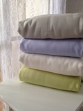 超低价出口法国外贸超细亚麻天丝床单枕套双人三件套纯色床品白绿