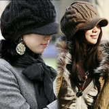 帽子女冬天韩版潮韩国百搭针织时尚秋冬冬季毛线帽可爱护耳羊毛帽