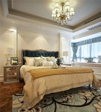 欧式床实木布艺床做旧新古典双人床1.8米婚床复古时尚公主床主卧