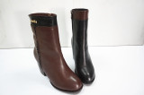 爱希伦冬季真皮女士短靴高跟女鞋流行舒适保暖短靴子L2ML13466043