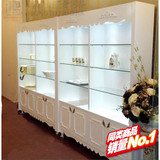 欧式饰品展示柜子玻璃美甲展示柜化妆品精品货架美容院产品陈列柜