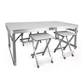 户外折叠桌增强型1.2米手提箱式铝合金户外折叠桌椅摆摊桌烧烤桌