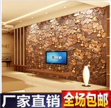 瓷砖3D浮雕现代客厅电视背景墙瓷砖瓷砖影视陶瓷壁画铜雕葫芦藤蔓
