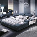 榻榻米床可拆洗布床储物床双人床 软床婚床简约1.8米布艺床小户型