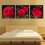 红色玫瑰花 现代客厅装饰画 家居卧室壁画无框画 宾馆墙画挂画