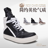RickOwens明星GD同款鞋高帮板鞋时尚英伦男鞋冬季保暖真皮鞋