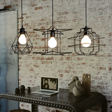 工业复古loft创意单头铁艺个性咖啡厅服装店简约铁笼灯罩餐厅吊灯