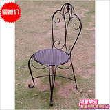 客厅休闲椅子 阳台庭院座椅 餐厅时尚铁艺家具 户外欧式靠背椅子