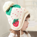 韩国 秋冬 儿童帽子 男女童潮帽 婴儿宝宝护耳帽 套头帽毛线帽