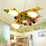创意迷彩儿童飞机灯饰LED护眼儿童吊灯卧室书房灯男孩房间卡通灯