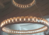 圆圈LED吊灯玻璃管吊灯圈圈灯圆环灯酒店工程灯非标定制灯包厢灯