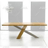 北欧宜家纯实木办公桌 设计师餐桌工作桌 创意书桌个性洽谈桌长桌
