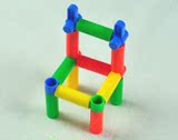早教益智儿童玩具 塑料积木 拼插拼装积木 桌面游戏 圆形轮子软管