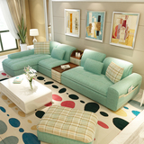 宜家储物客厅组合布艺沙发简约现代大小户型L转角可拆洗韩式沙发