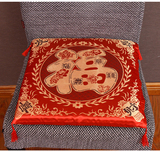中式坐垫结婚跪拜垫实木餐桌餐椅垫大红喜庆椅子坐垫红木沙发垫子
