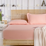 全棉纯色床笠1.2 1.5 1.8m米素色纯棉夹棉床单床罩保护套枕套单件