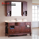 仿古欧式浴室柜组合简欧落地卫浴柜白橡木古典法式美式洗漱柜特价