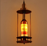 loft酒吧吧台吊灯创意复古工业风个性美式咖啡厅餐厅单头酒瓶灯具