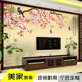 中式大型壁画壁布水墨画壁纸清新花鸟国画客厅电视背景墙纸装饰画