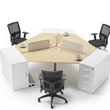 职员3人办公桌简约现代2人位卡座屏风4人员工桌6人电脑桌椅组合