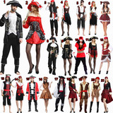 万圣节cosplay服装 杰克船长加勒比海盗服装 成人 海盗服装男女
