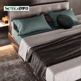 布床北欧小户型可拆洗布艺床 简约现代气动储物1.8米双人床软靠床