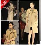 韩国代购春款范冰冰明星同款气质修身风衣韩版女装时尚中长款外套