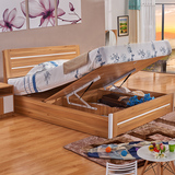 大床双人床1.8m床铺双人床现代简约欧式主卧气动高箱带抽屉储物床