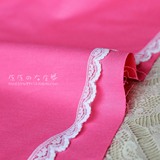纯色棉布布料 玫粉色纯棉斜纹布料 全棉素色净色 可床品定做订做